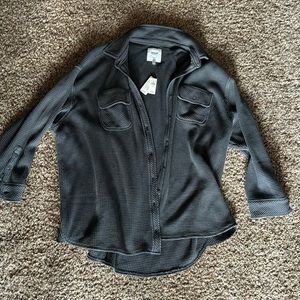 Aerie Oversized waffle shirt